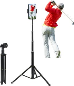 Golf Tripod Phone Holder for Golf Swing Training Aid, Golf Tripod Stand for Smartphone & Camera